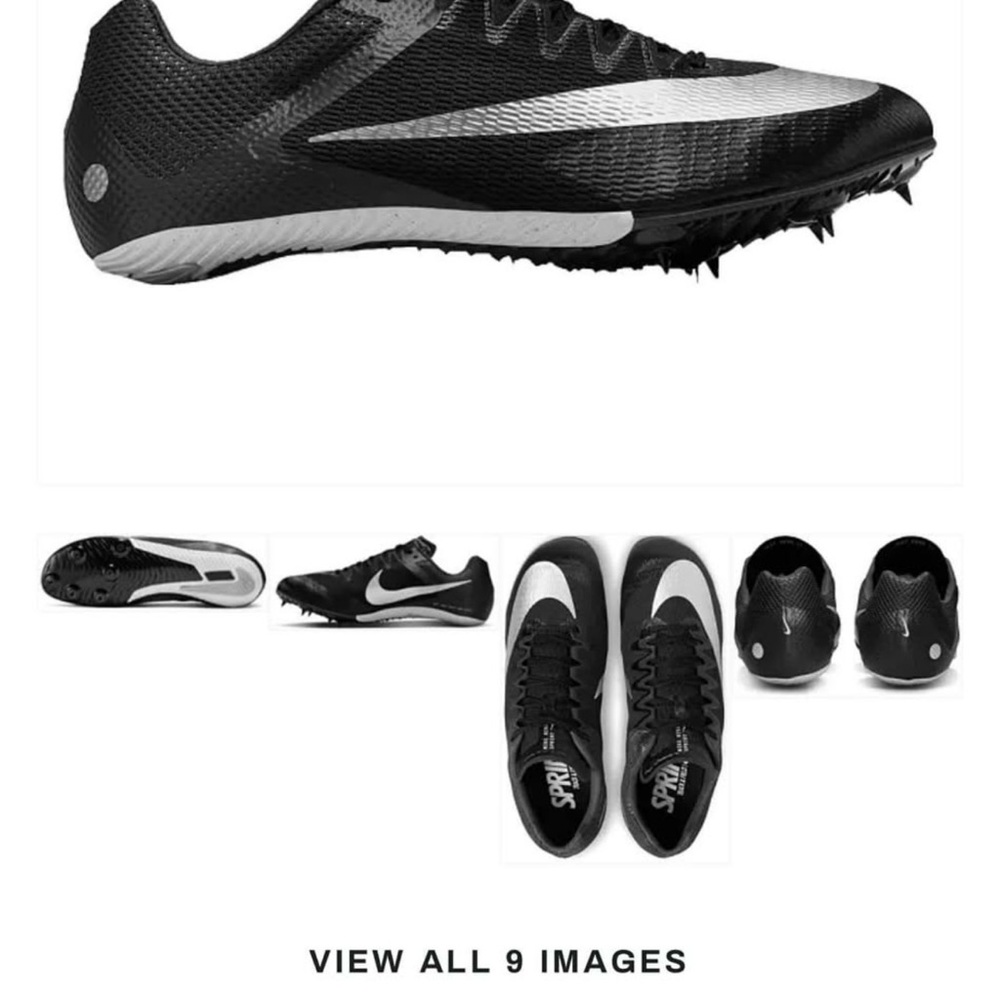 Nike Zoom Rival Sprint Black and Metallic Silver